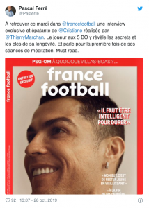 Ronaldo à la Une de France Football